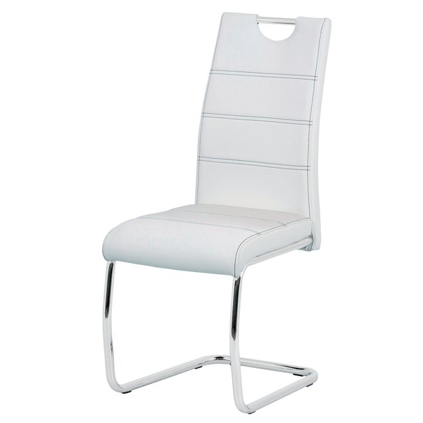 Jídelní židle GROTO bílá/stříbrná