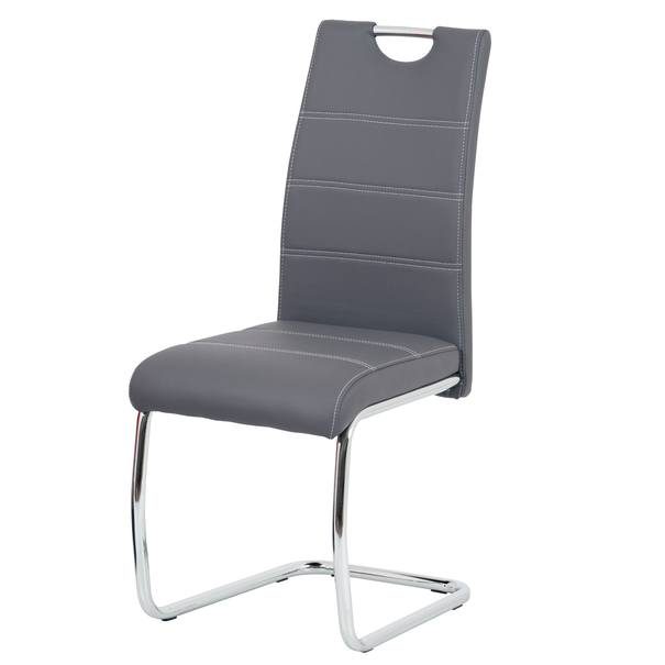 Jídelní židle GROTO šedá/stříbrná