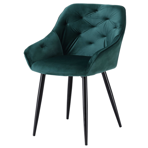 Jídelní židle SCK-487 tmavě zelená/černá
