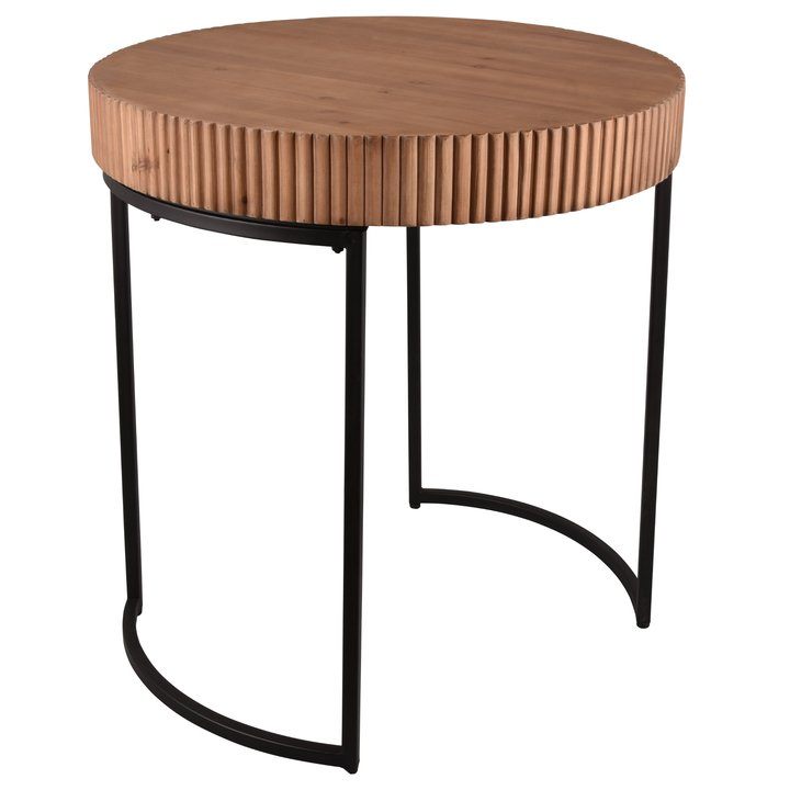 Přístavný stolek DARIA černá/přírodní