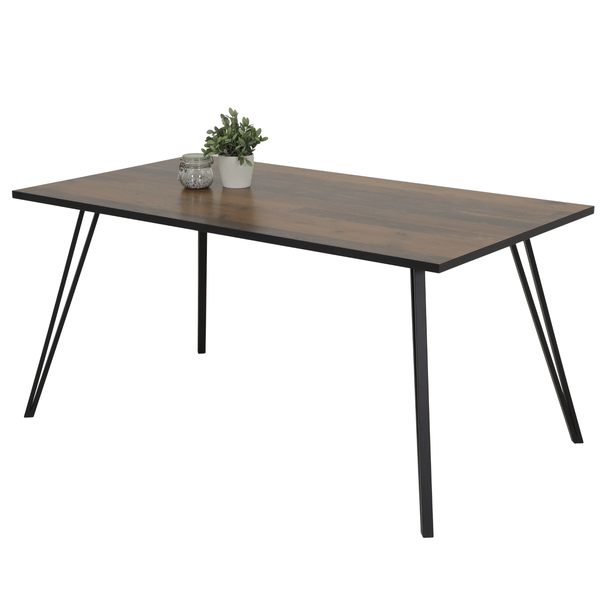Jídelní stůl JUNELLA staré dřevo/černá