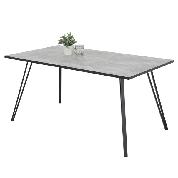 Jídelní stůl JUNELLA beton/černá