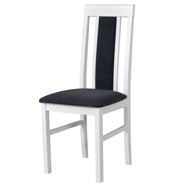 Jídelní židle NILA 2 NEW bílá/tmavě šedá