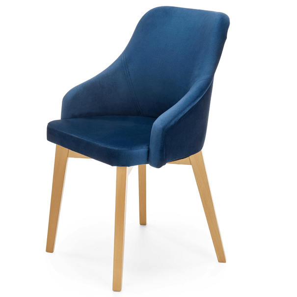 Jídelní židle TULIDU 2 dub medový/modrá