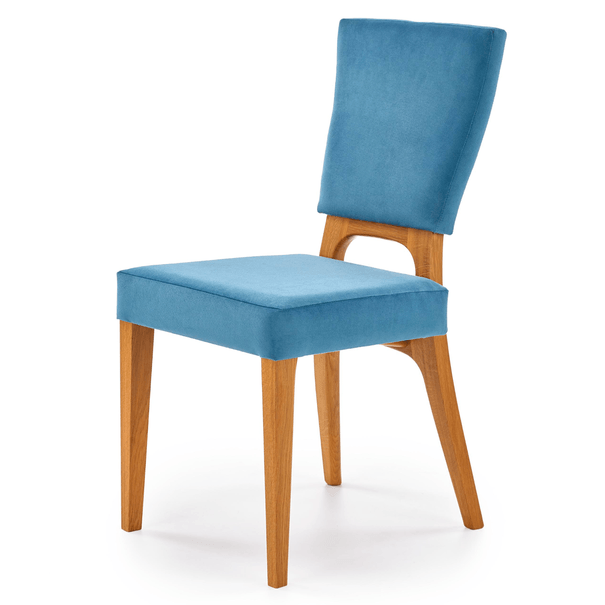 Jídelní židle WINONTY dub medový/modrá