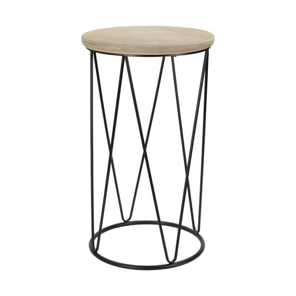 Přístavný stolek AIDEN dřevo/kov