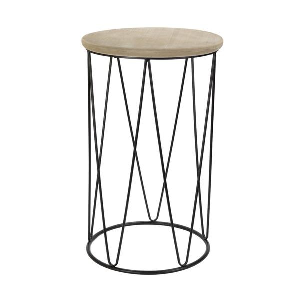 Přístavný stolek AIDEN dřevo/kov